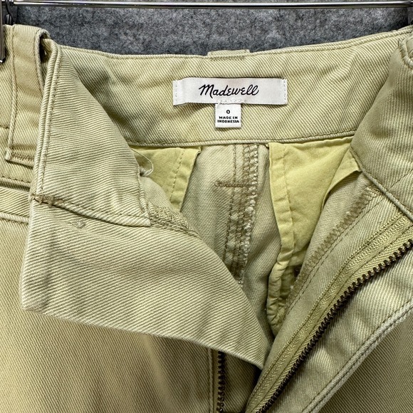 Madewell Relaxed Chino Pants Womens Size 0 100% Cotton Pale Lichen Color EUC - Picture 3 of 10